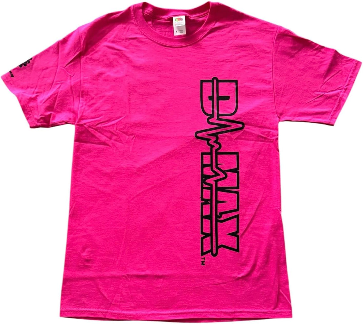 DMAX Diesel T-Shirt, Hot Pink, Black Logo Graphic, Short Sleeve Crew Neck ~ Medium - As Pictured