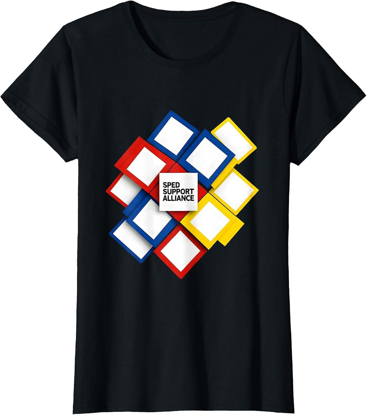 SPED Support Alliance Bauhaus Modernist Teacher Appreciation T-Shirt - Black