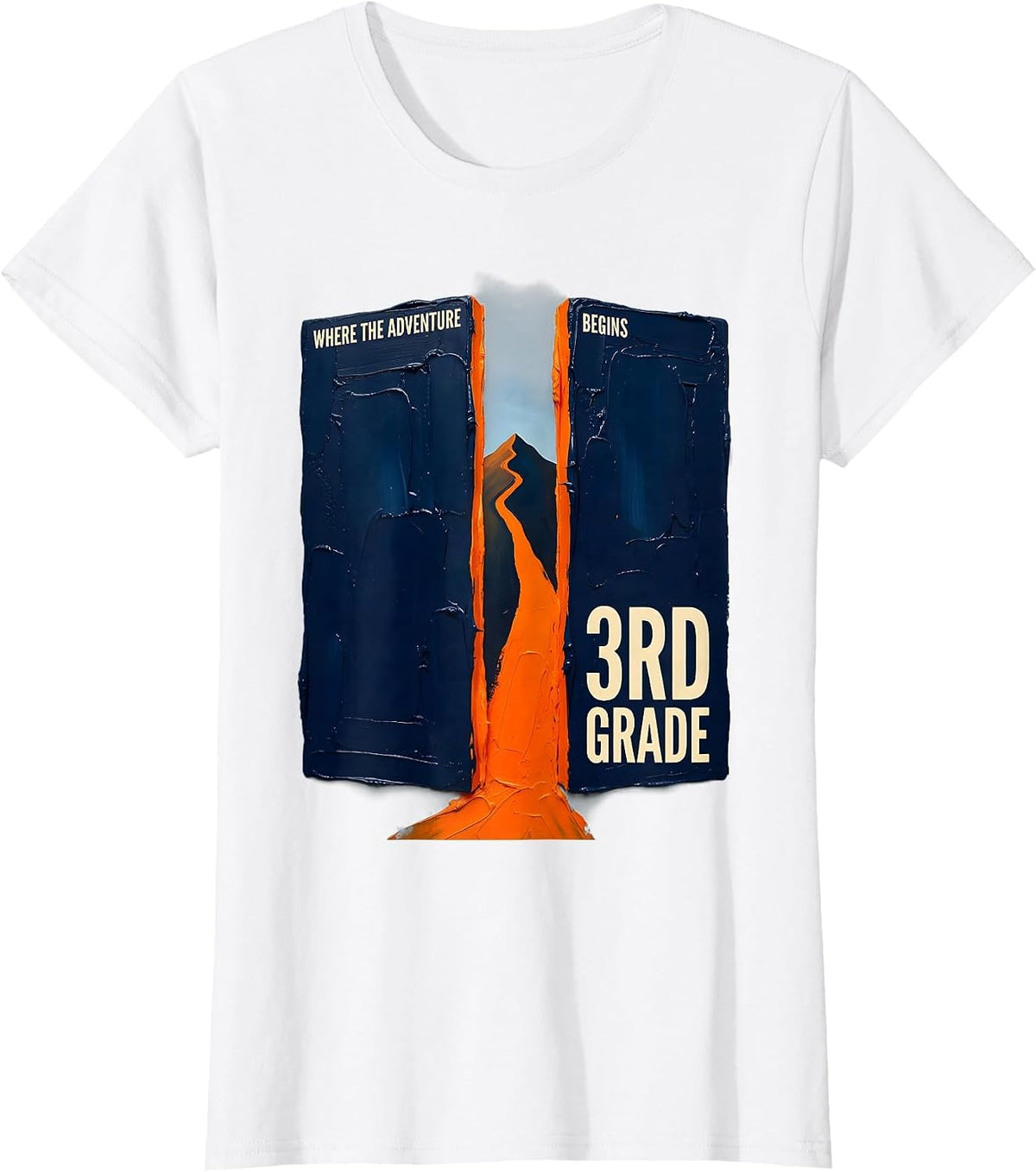 Where The Adventure Begins 3rd Grade Teacher Back To School T-Shirt - White