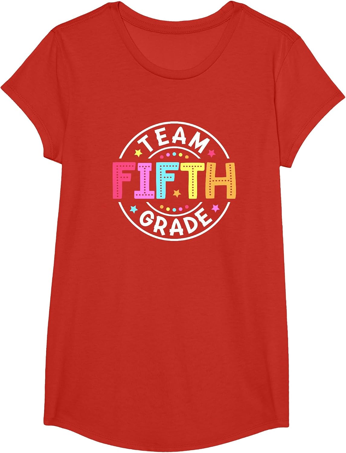 Team Fifth Grade Teacher Back to School 5th Grade Squad Kids T-Shirt - Girls Red