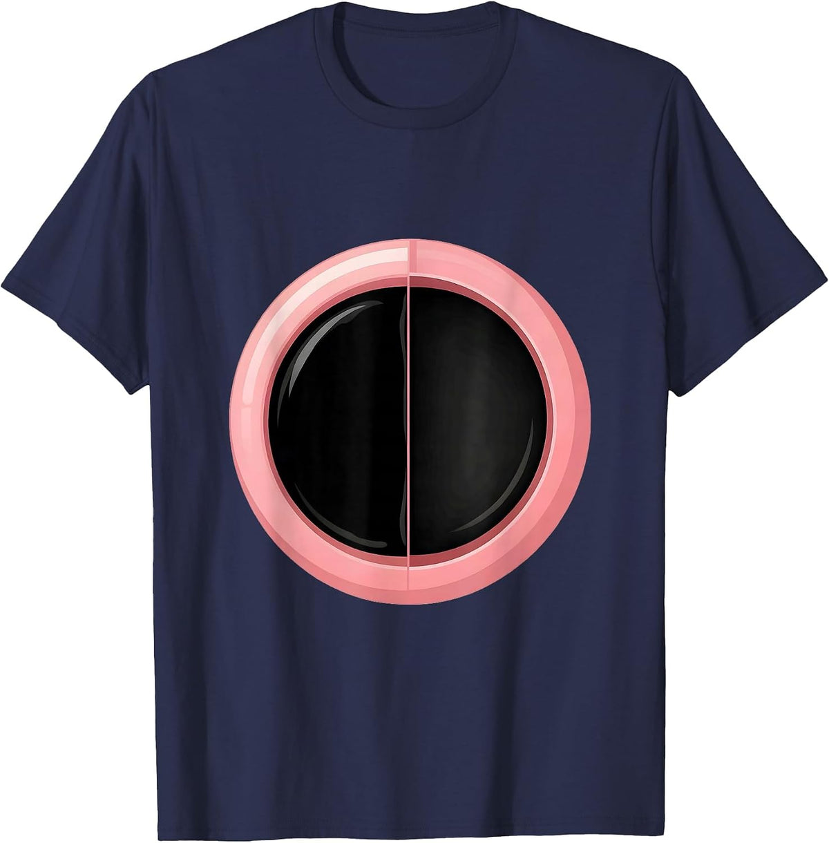 White Lie Sugar Coated Pill Graphic Design T-Shirt - Navy Blue
