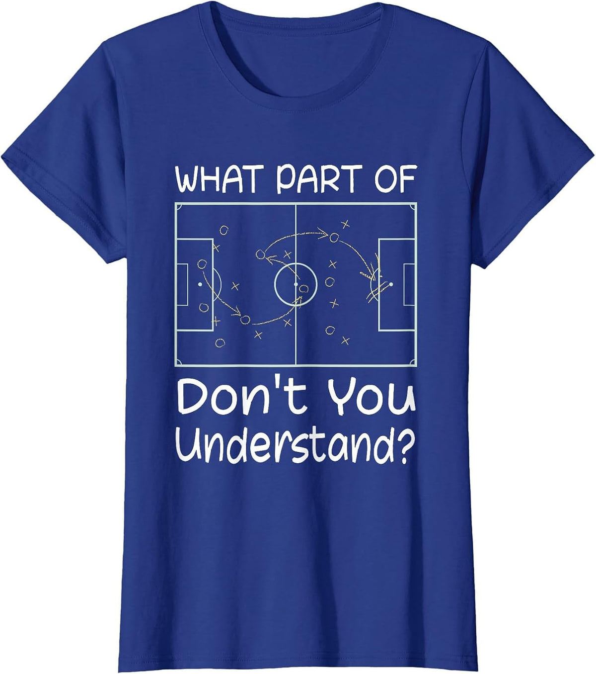 Funny Soccer Coach for Men Women Tactic Diagram Board T-Shirt - Royal Blue