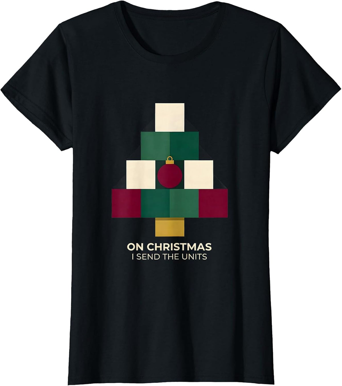 On Christmas, I Send The Units Funny 911 Dispatcher T-Shirt - Black