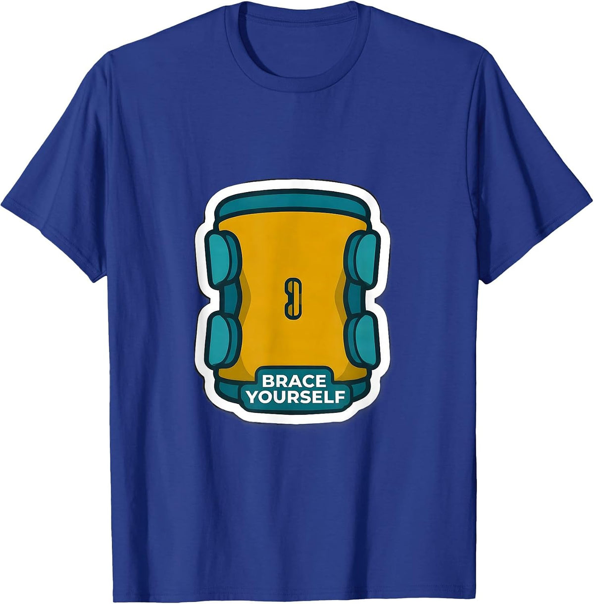 Men's Brace Yourself Funny Physical Therapist PT OT Gift T-Shirt - Royal Blue