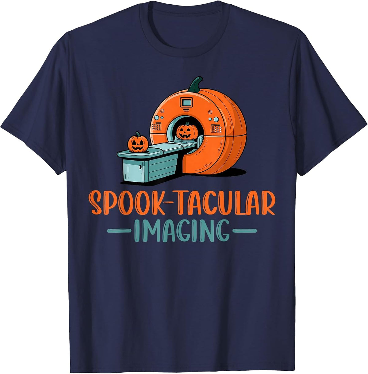 CT Tech Technologist Pun Spook-Tacular Halloween T-Shirt - Navy Blue