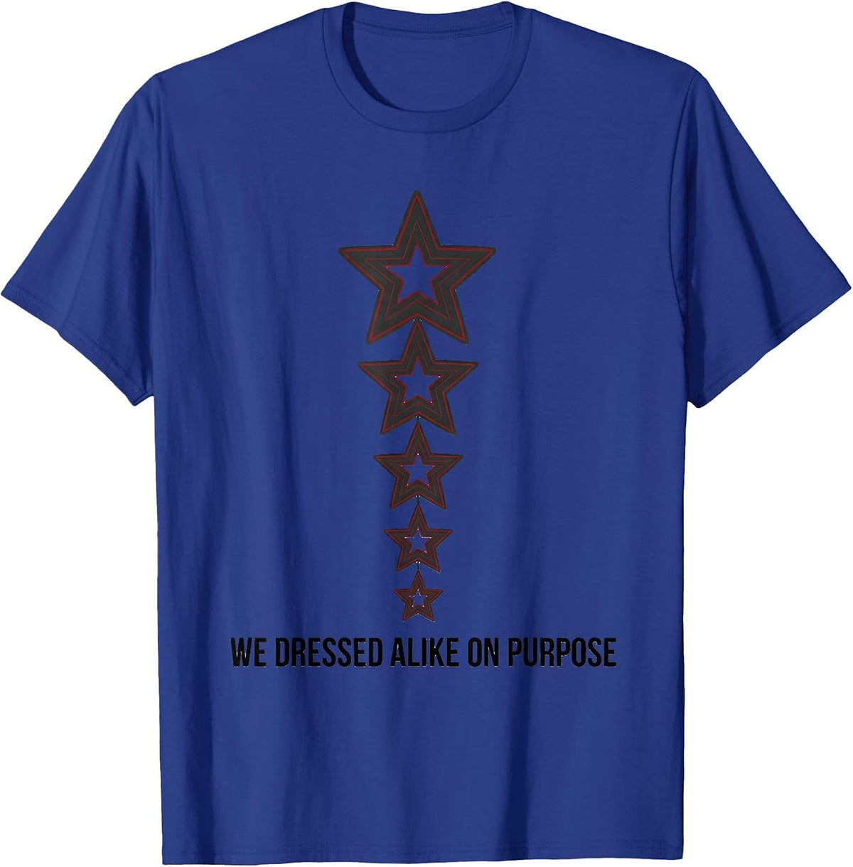 We Dressed Alike On Purpose Festive Family Matching T-Shirt - Royal Blue