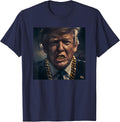 Trump with Grillz T-Shirt - Navy Blue
