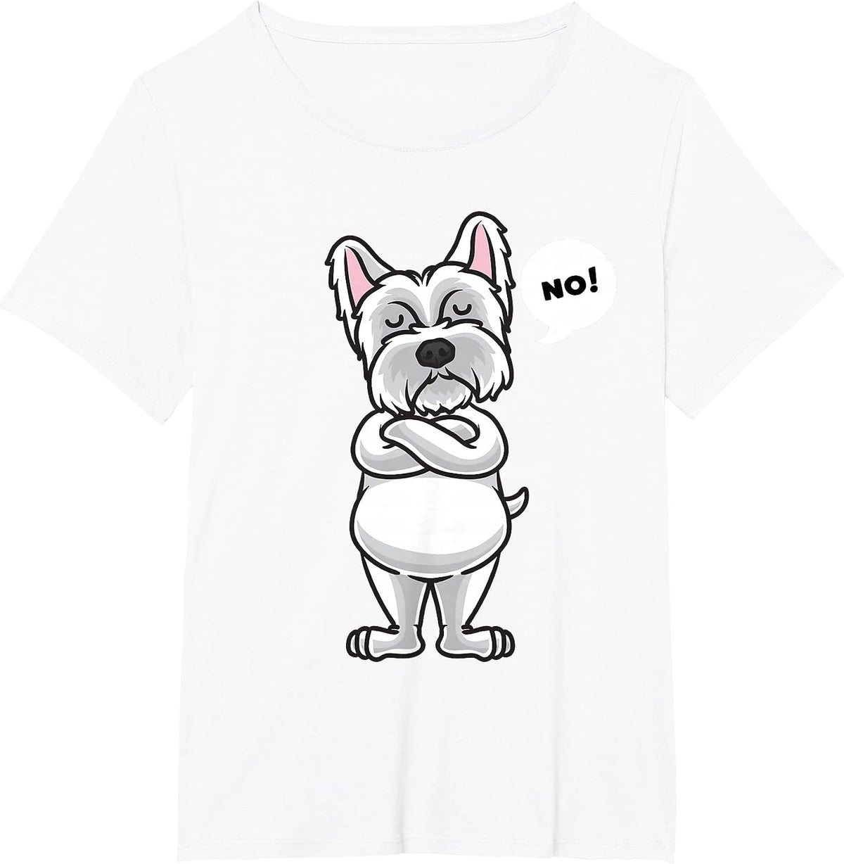 Stubborn West Highland White Terrier Dog Funny T-Shirt - White
