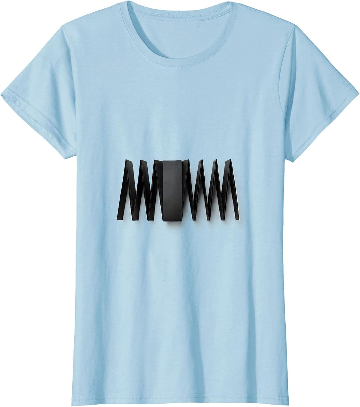 Zigzag Ribbon Minimalist Monday Humor T-Shirt - Baby Blue