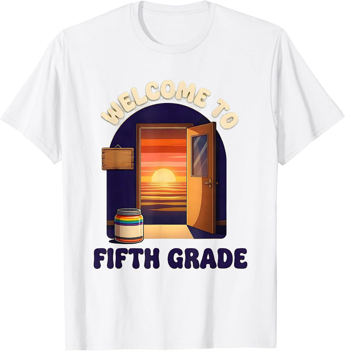Men's Welcome To Fifth Grade Retro Fifth Grade Back To School 5th T-Shirt - White