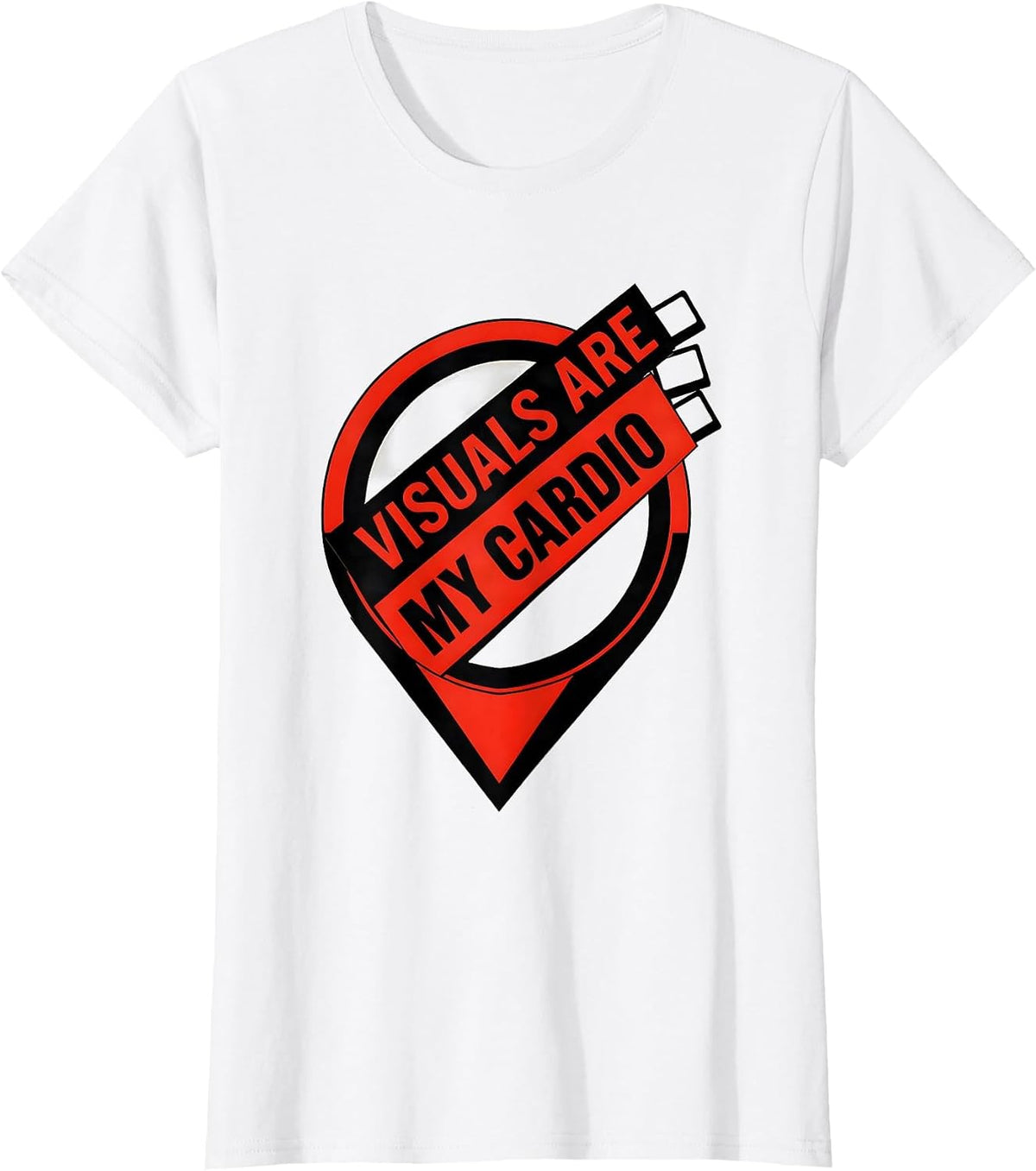 Women's Visuals Are My Cardio Constructivist Poster Special T-Shirt - White