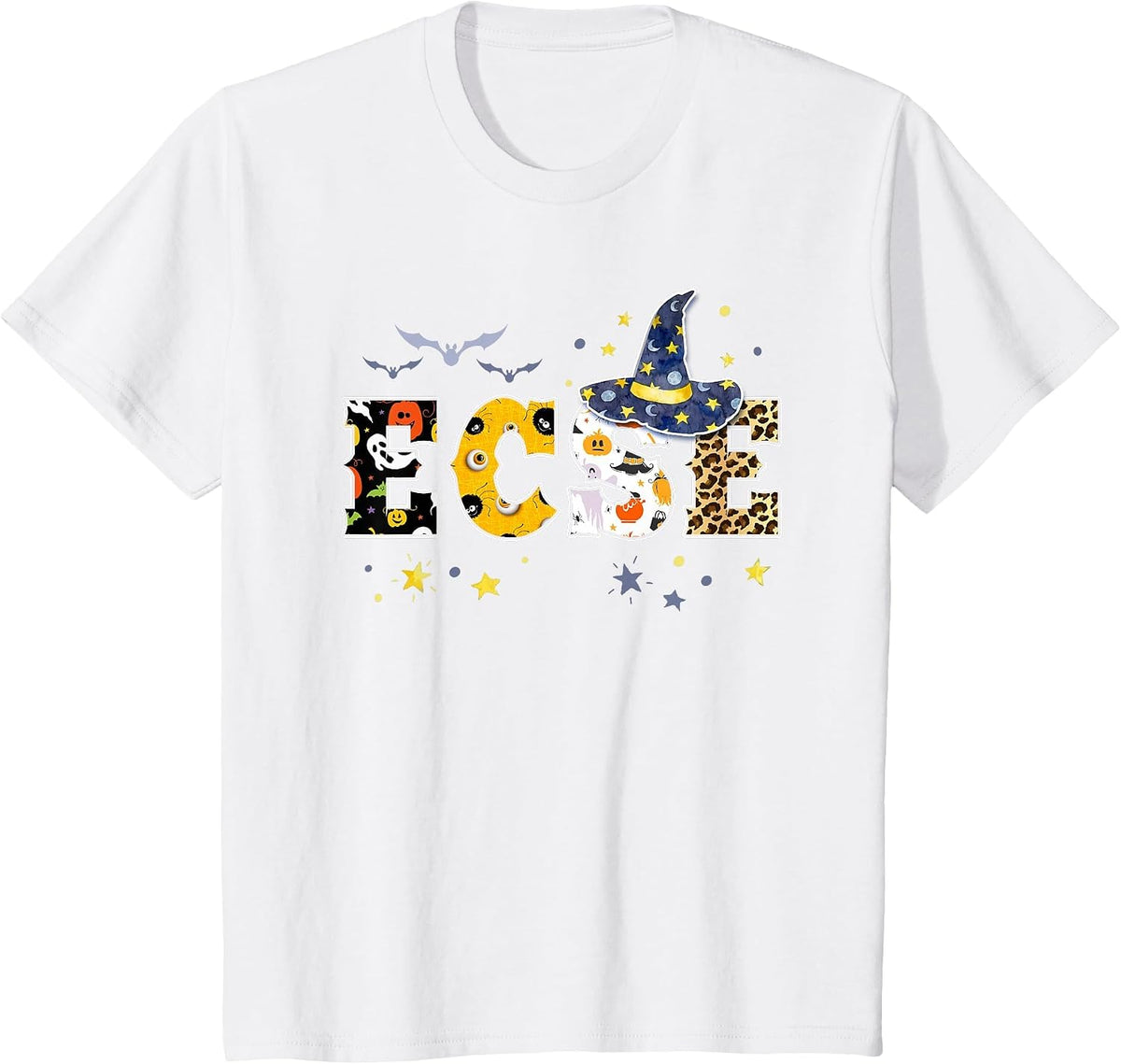 ECSE Witch Halloween Crew Early Childhood Teacher Matching T-Shirt - White