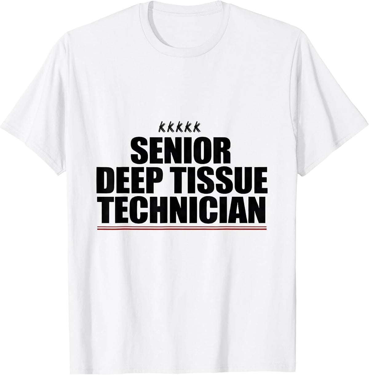 Men's Senior Deep Tissue Therapist Humor Massage Therapy Crew T-Shirt - White