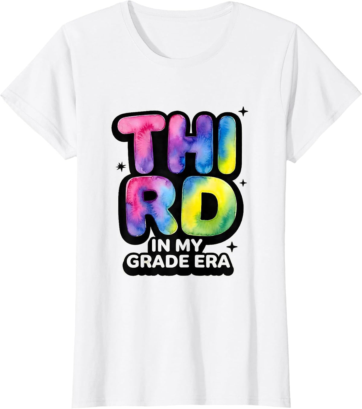 Women's In My Third Grade Era Tie Dye Back to School Teacher Student T-Shirt - White