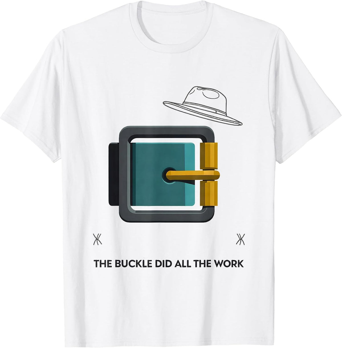 Men's The Buckle Did All The Work Midcentury Modern Farmer T-Shirt - White