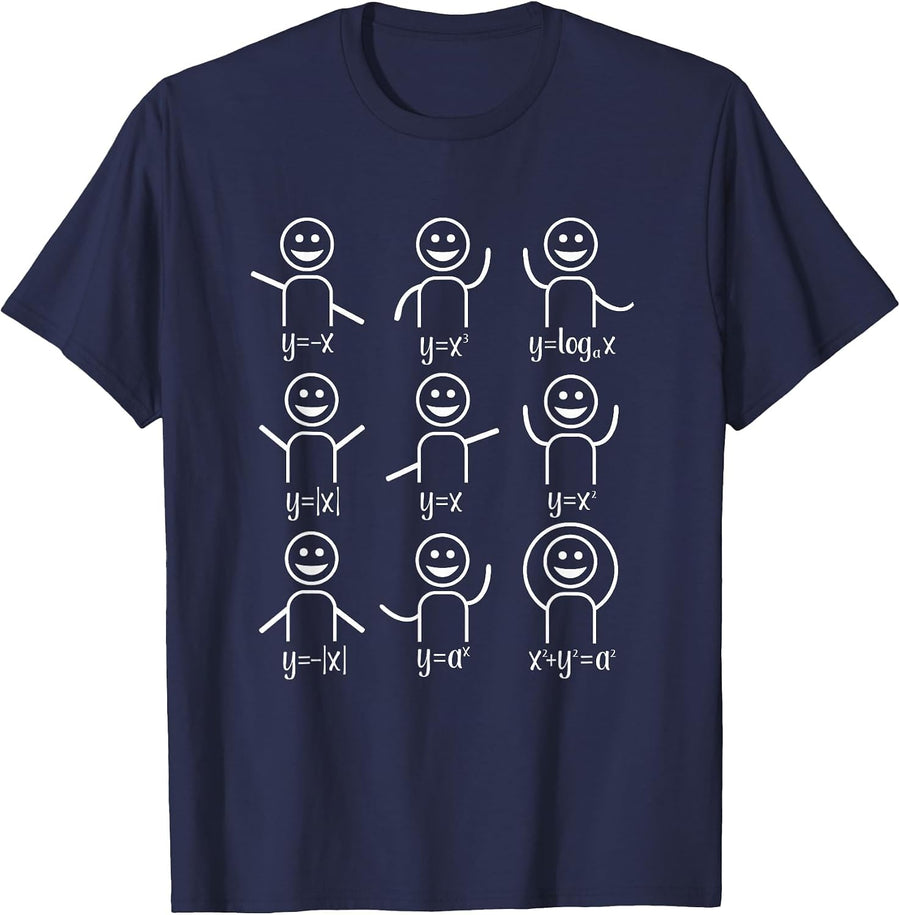 Algebra Maths Dance Maths Teacher T-Shirt - Navy Blue