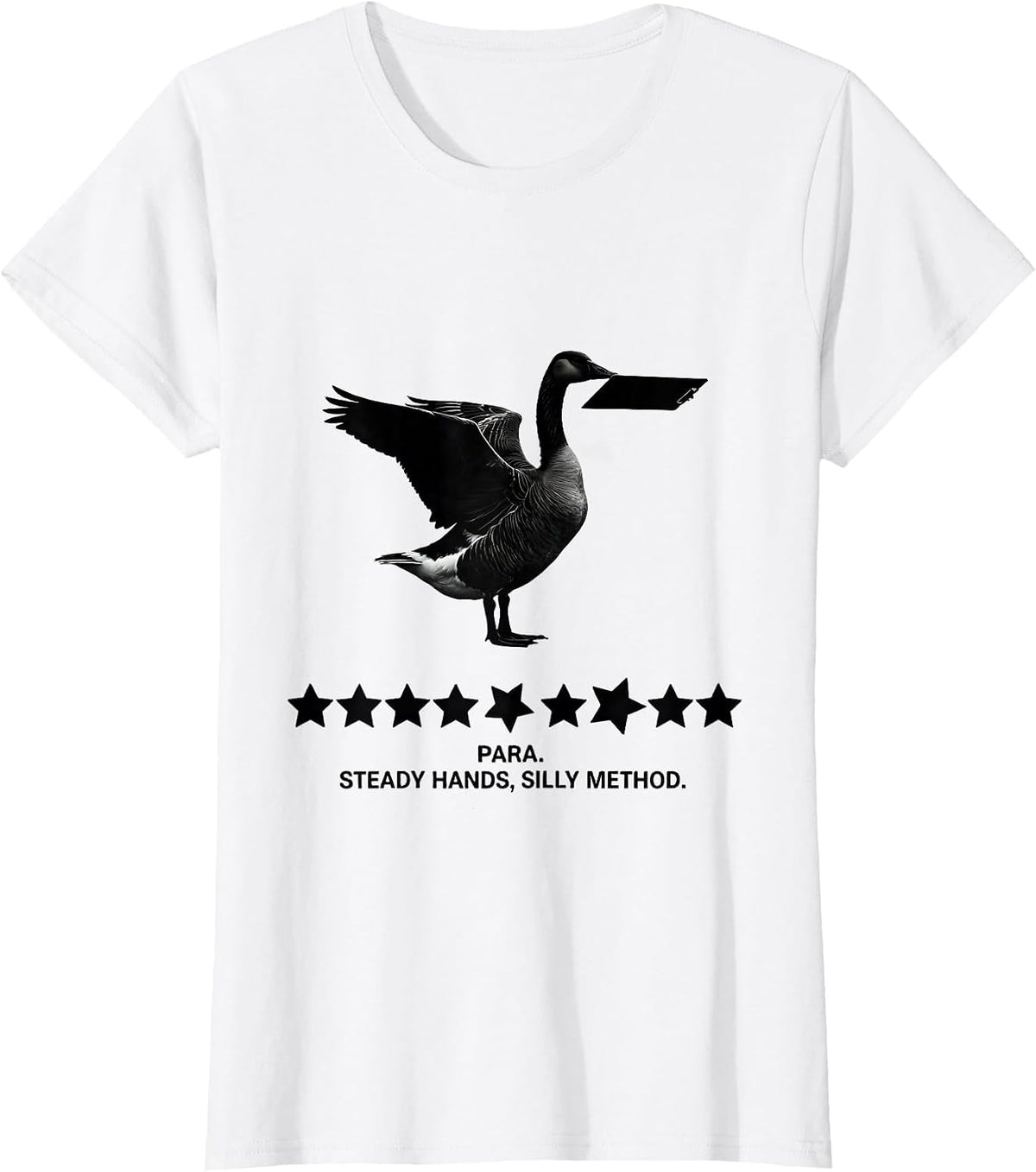 Women's Para Steady Hands Silly Method Funny Paraprofessional SPED T-Shirt - White
