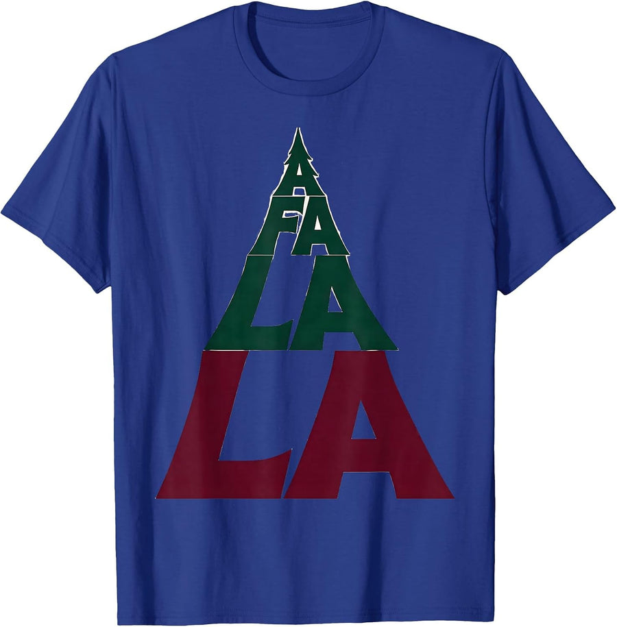 Fa La La Festive Music Teacher Christmas Music Lover Gift T-Shirt - Royal Blue
