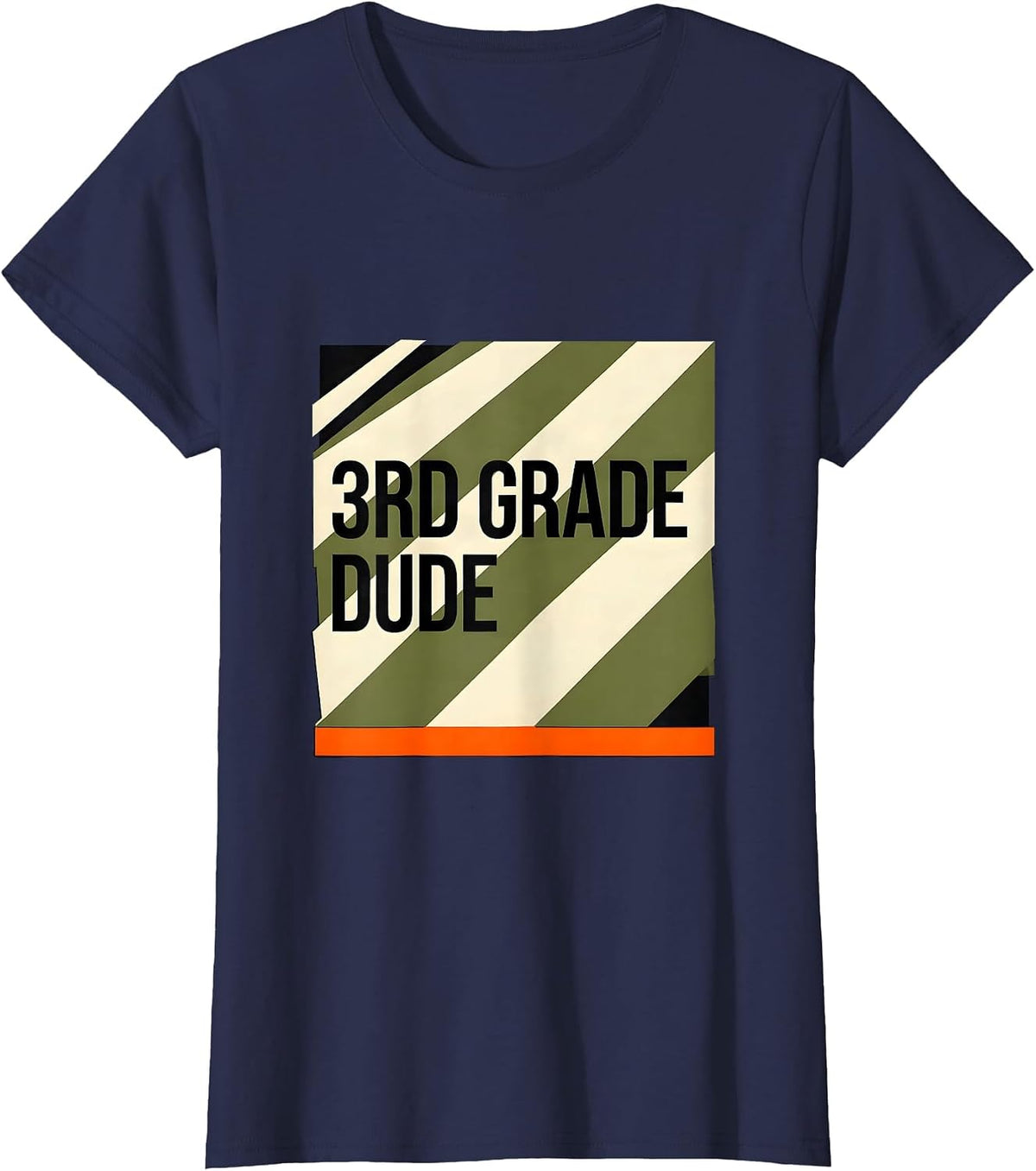 Women's 3rd Grade Dude Camo Back To School Boys Teachers T-Shirt - Navy Blue
