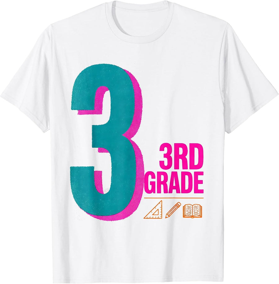 Men's 3RD GRADE THIRD GRADE Teacher Back to School Kids T-Shirt - White