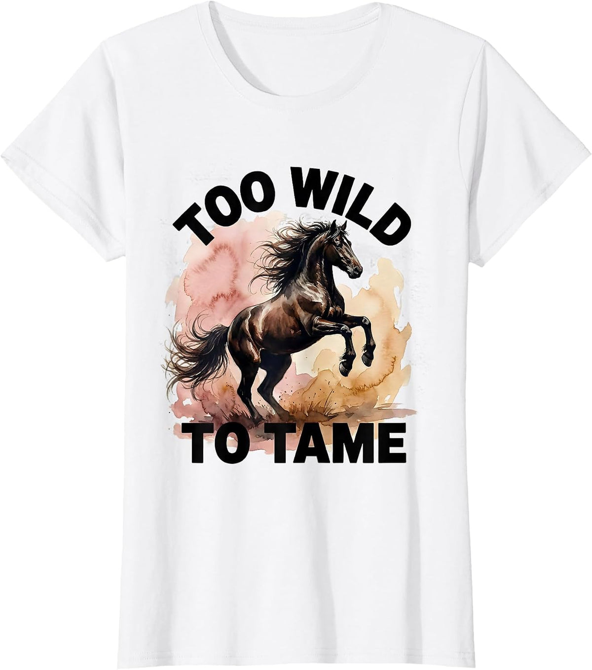 Too Wild To Tame Western Women Graphic Design T-Shirt - White