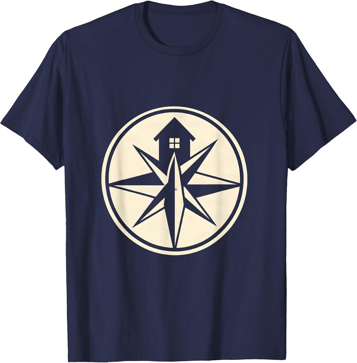 Men's Sped Teacher Compass Schoolhouse Graphic T-Shirt - Navy Blue
