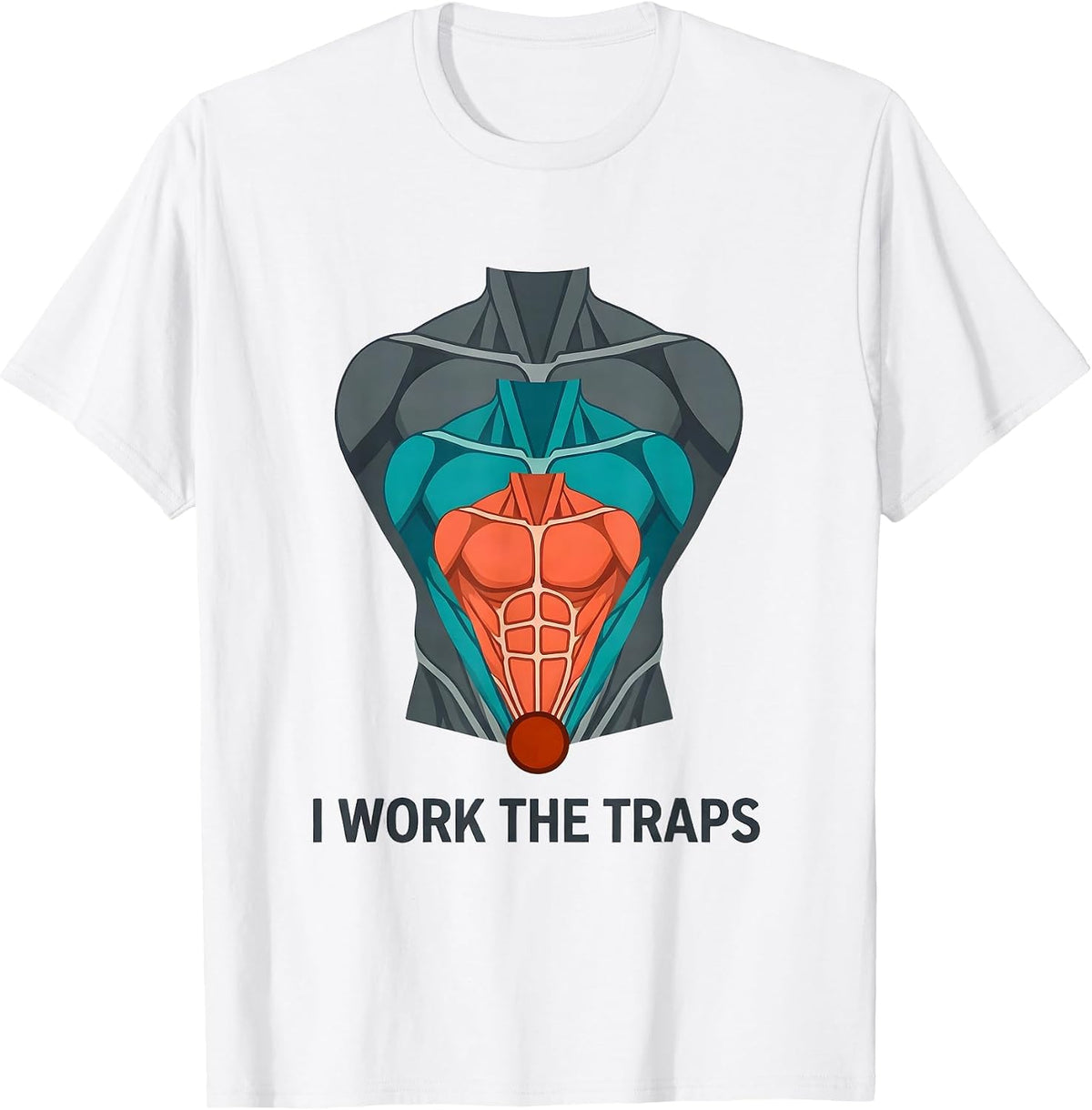 Men's I Work The Traps Funny Massage Therapist LMT Humor T-Shirt - White