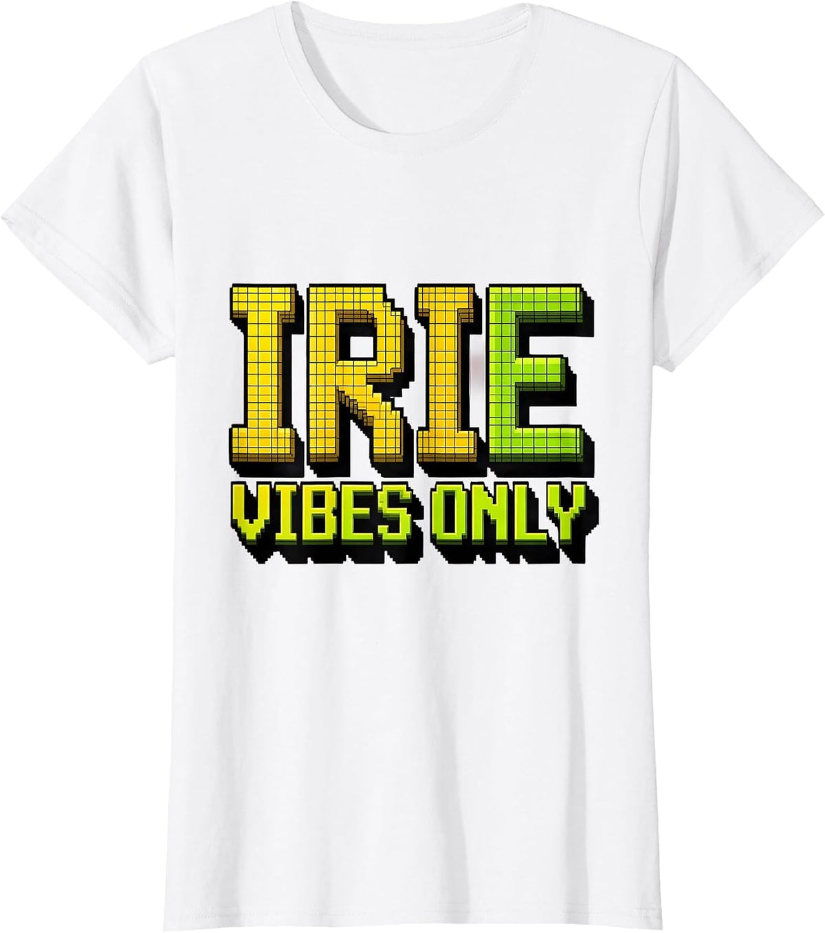 Women's Irie Vibes Only Jamaica Reggae Design T-Shirt - White