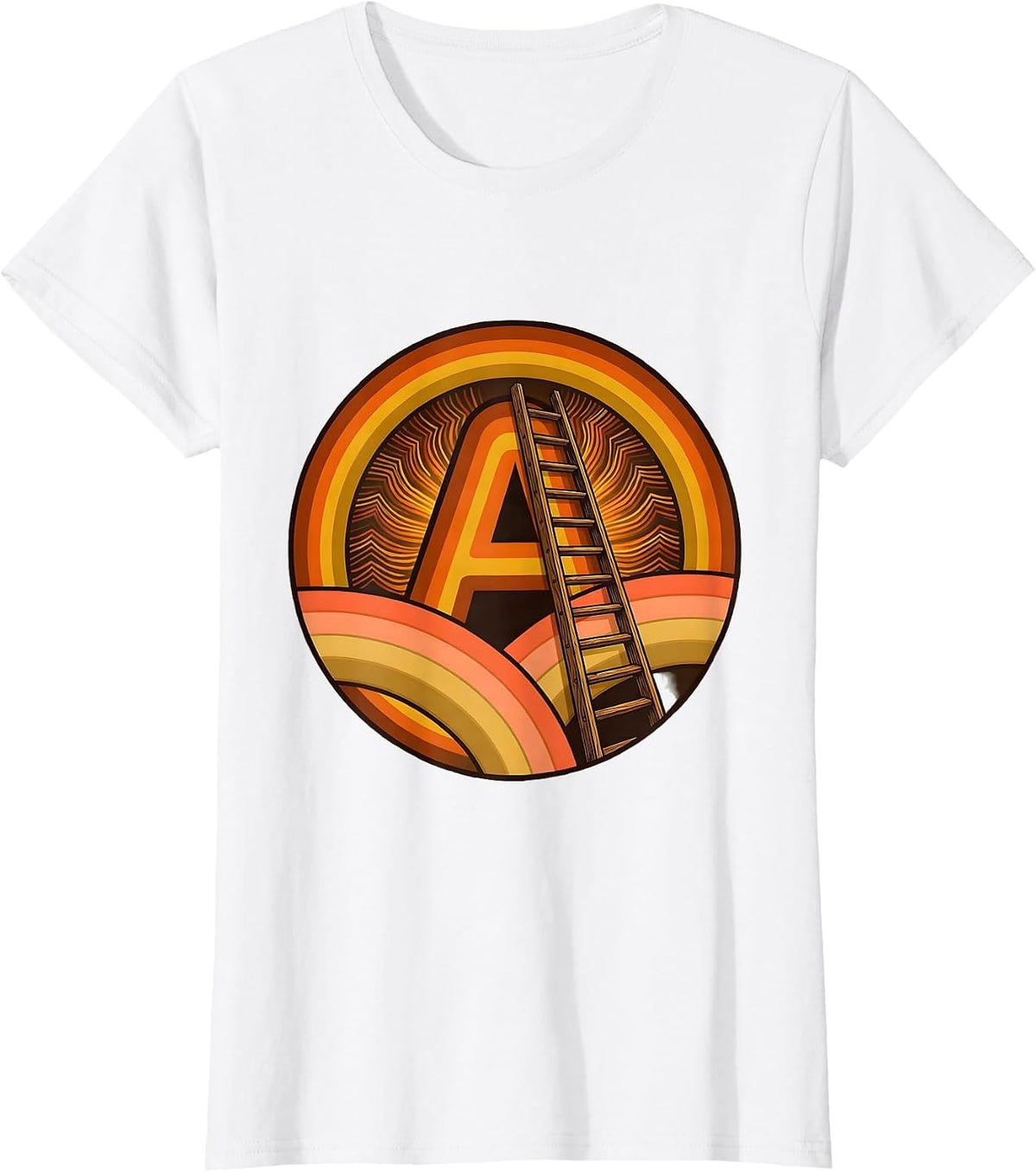 SPED Teacher Ladder Letter A Graphic Design T-Shirt - White