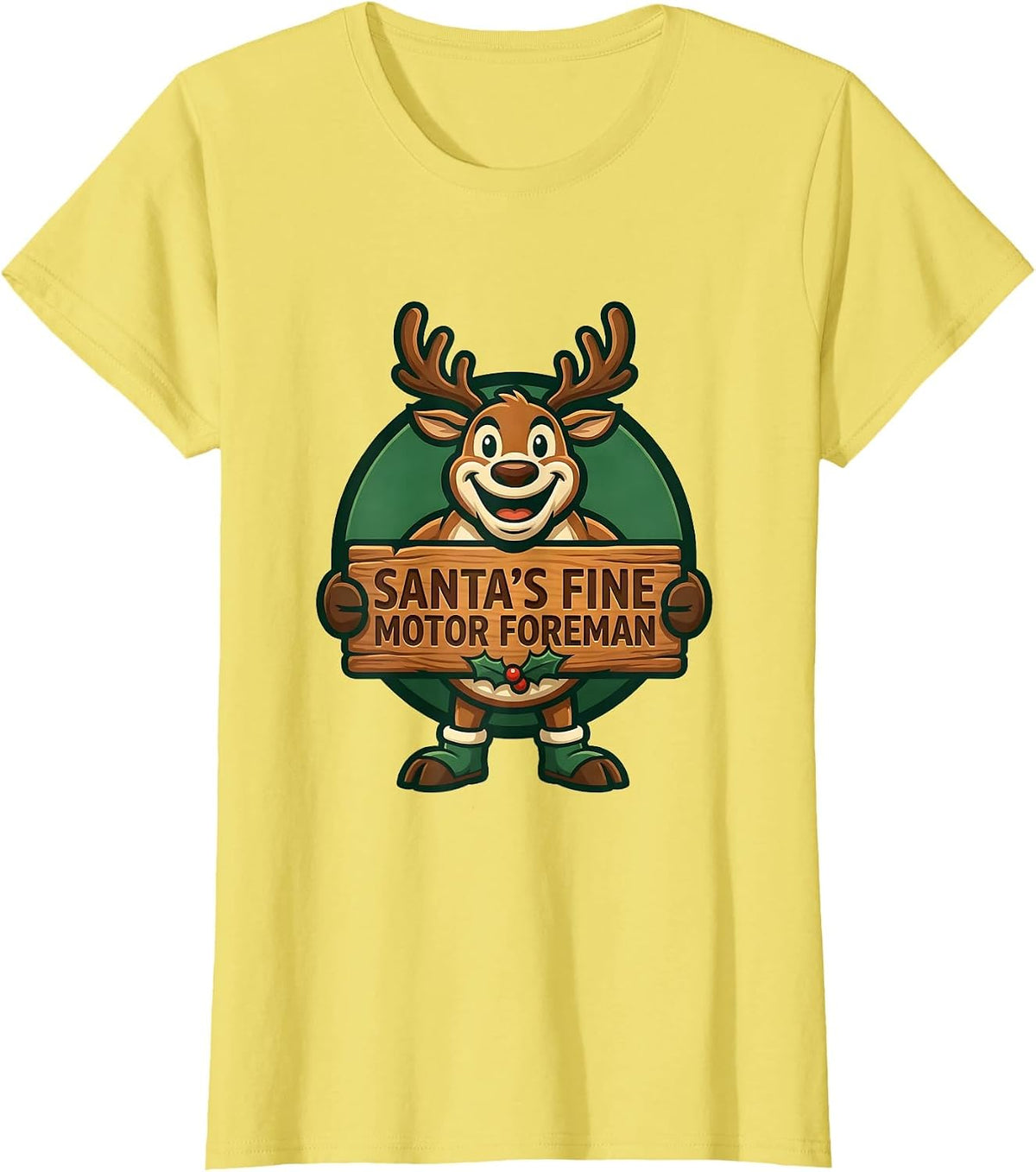 Santa's Fine Motor Foreman Occupational Therapy Christmas OT T-Shirt - Lemon Yellow