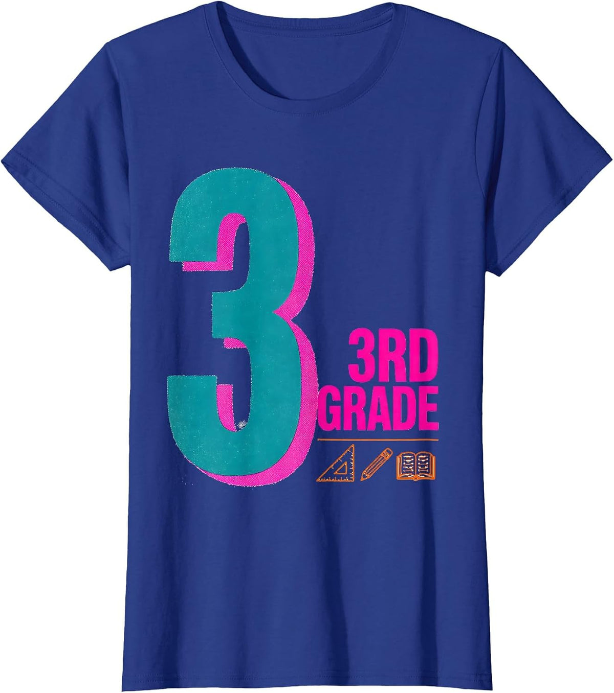Women's 3RD GRADE THIRD GRADE Teacher Back to School Kids T-Shirt - Royal Blue