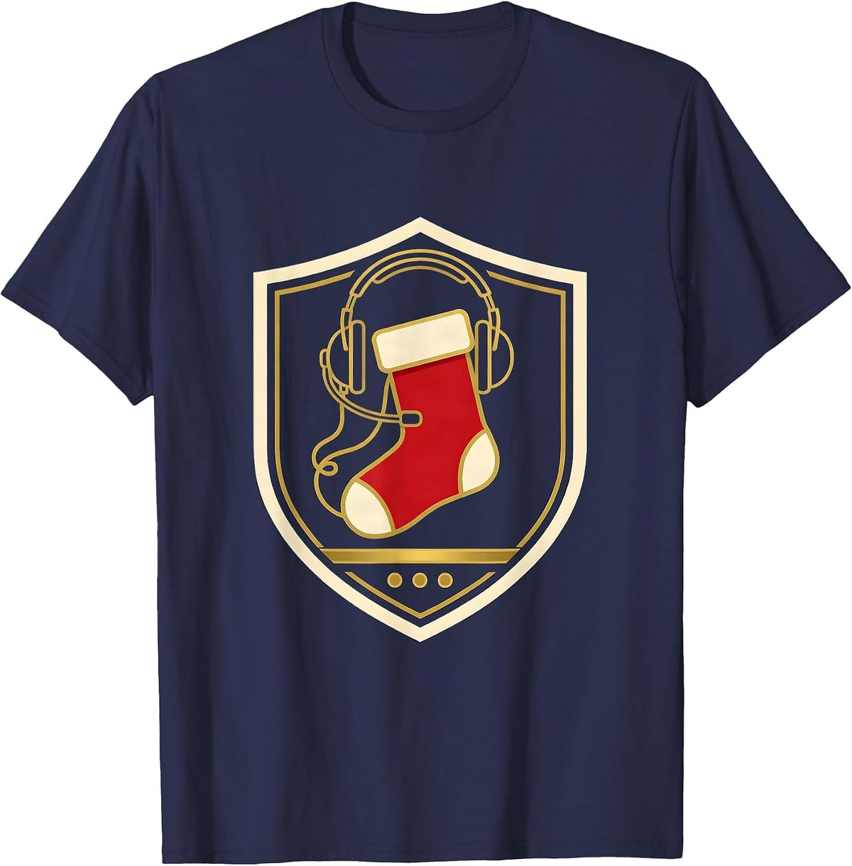 Dispatch Shield 911 Dispatcher Christmas Workplace Humor T-Shirt - Navy Blue