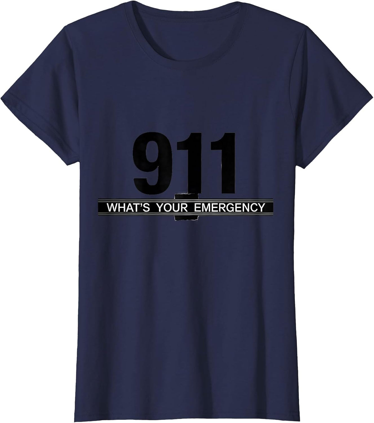 Women's 911 Whats Your Emergency Dispatcher First Responder Pride T-Shirt - Navy Blue