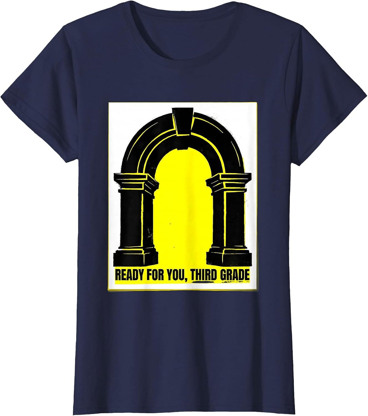 Women's Ready For You Third Grade Back to School Teacher Student T-Shirt - Navy Blue
