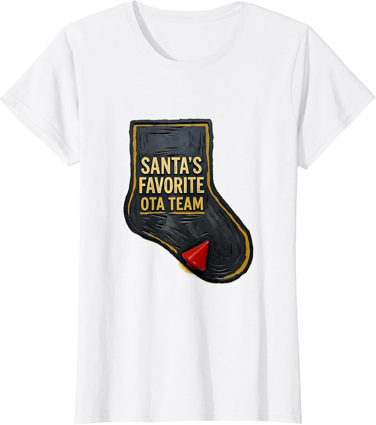 Santa's Favorite OTA Team Funny Occupational Therapy T-Shirt - White