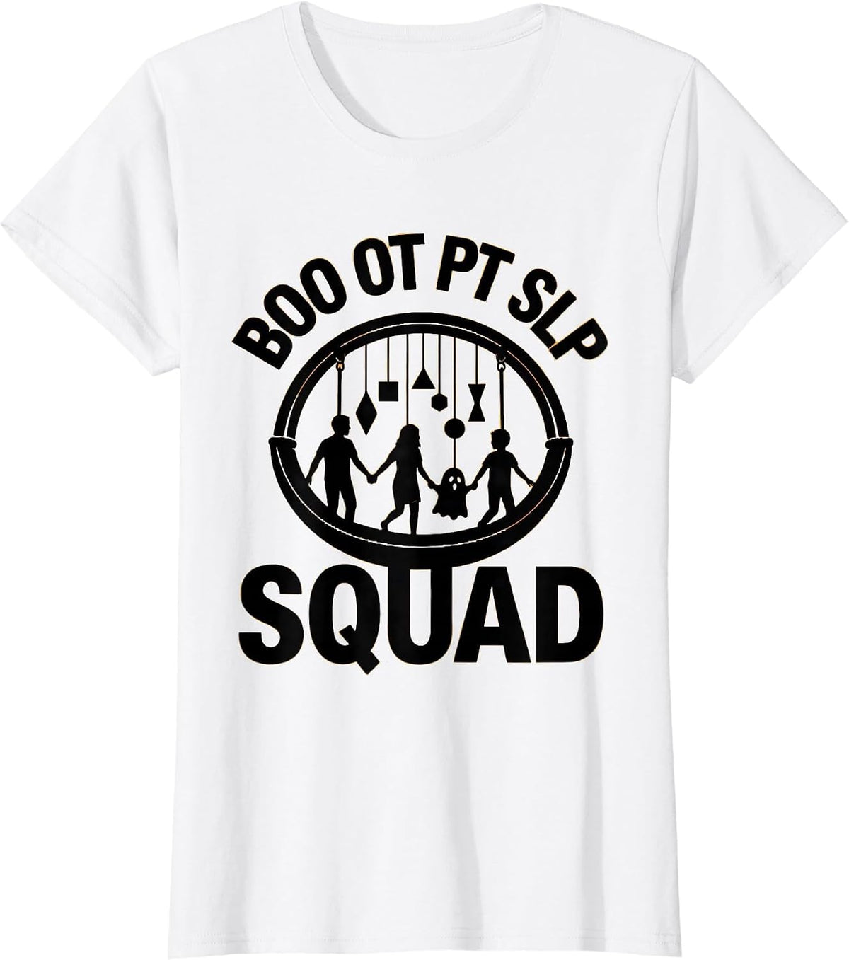Boo OT PT SLP Squad Halloween Occupational Therapy Squad T-Shirt - White