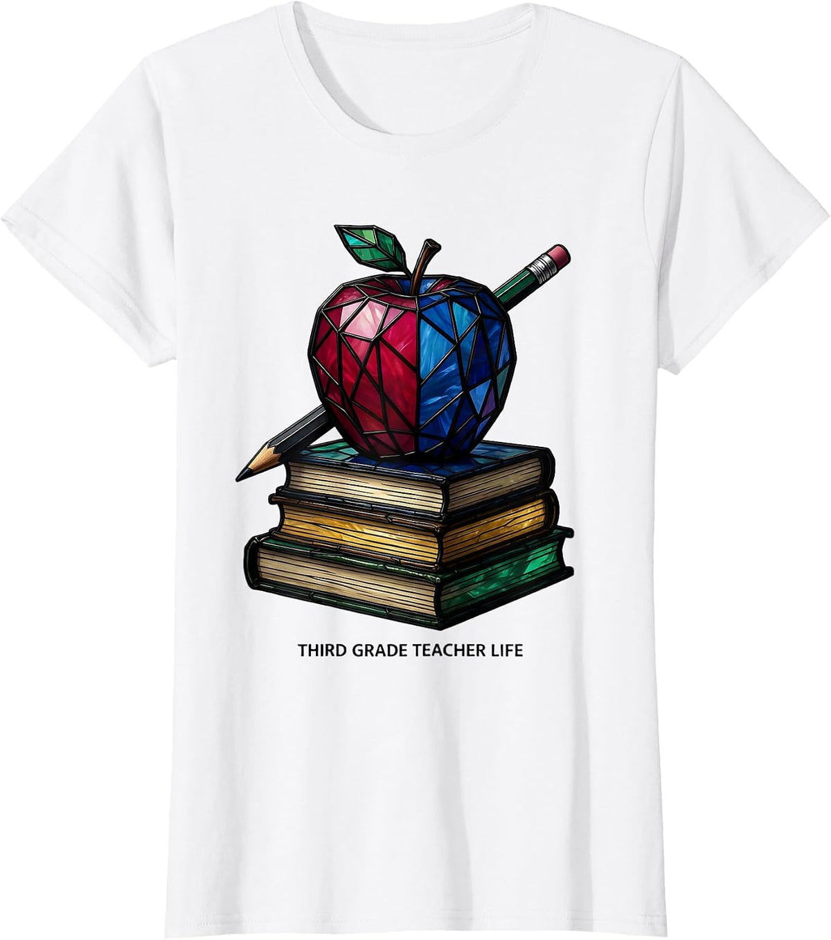 Third Grade Teacher Life Graphic Design T-Shirt - White