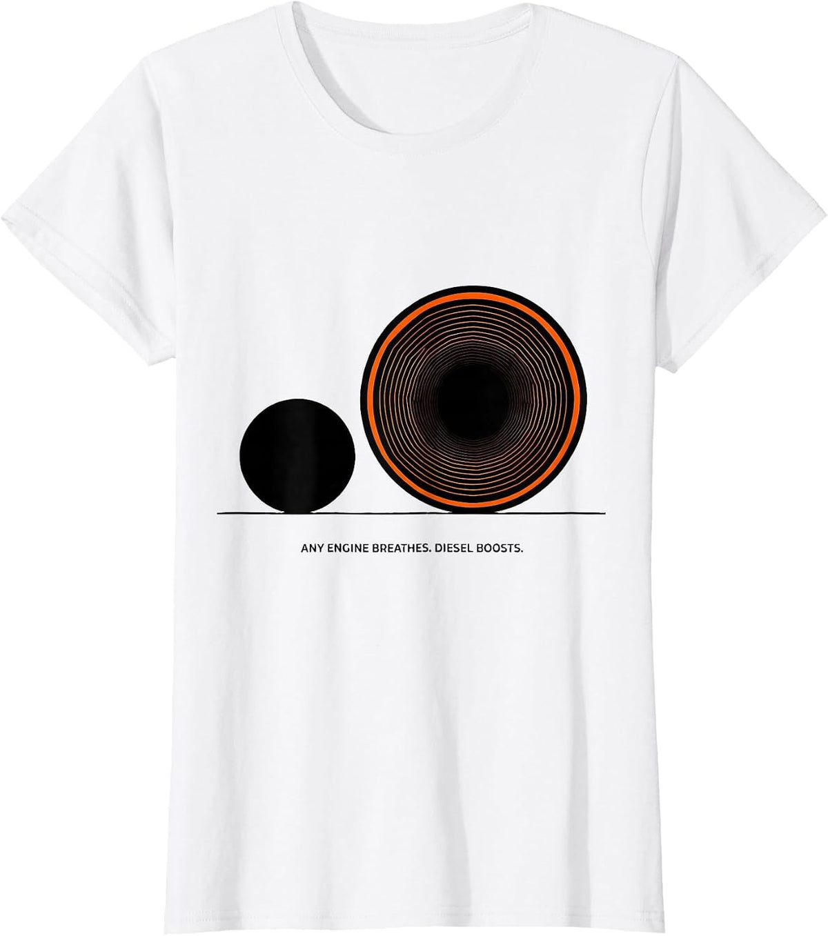 Any Engine Breathes Diesel Boosts Funny Diesel Mechanic Gift T-Shirt - White