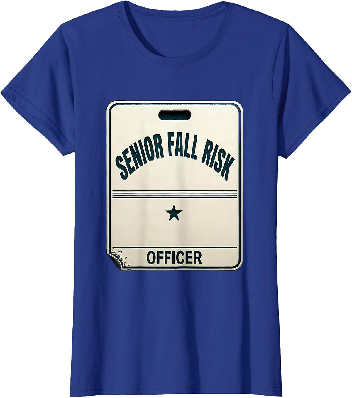 Women's Senior Fall Risk Officer Funny Physical Therapist PT OT Gift T-Shirt - Royal Blue