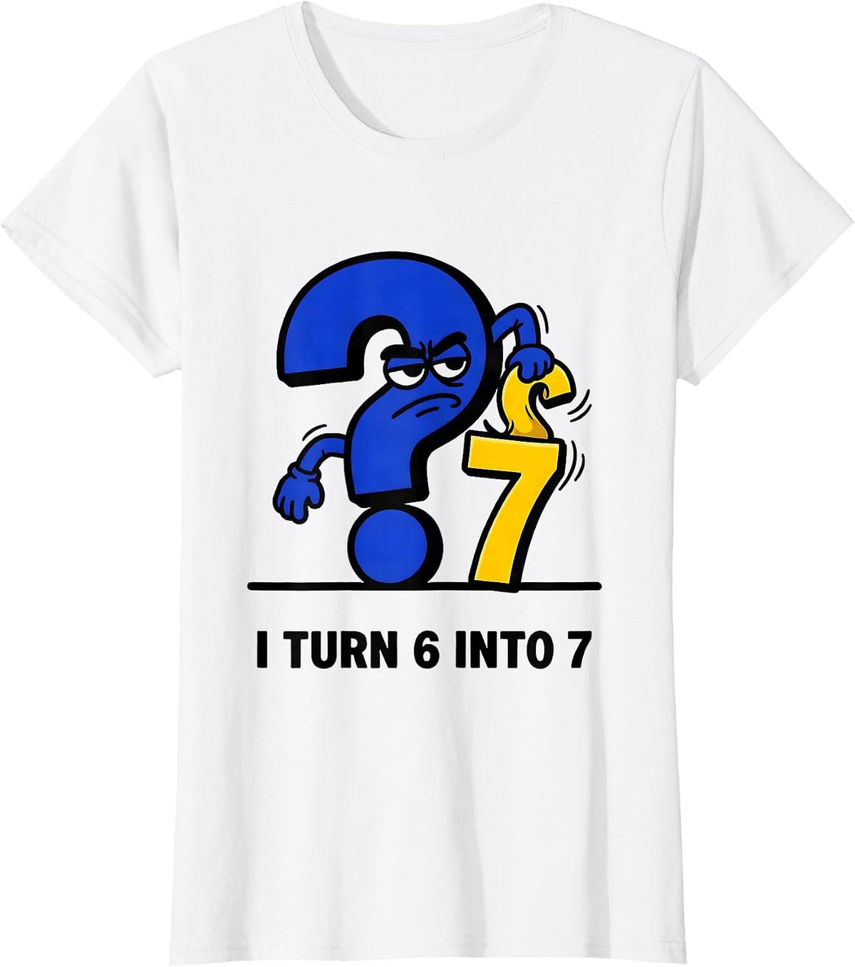 I TURN 6 INTO 7 Funny 67 Meme Math Teacher Elementary Joke T-Shirt - White