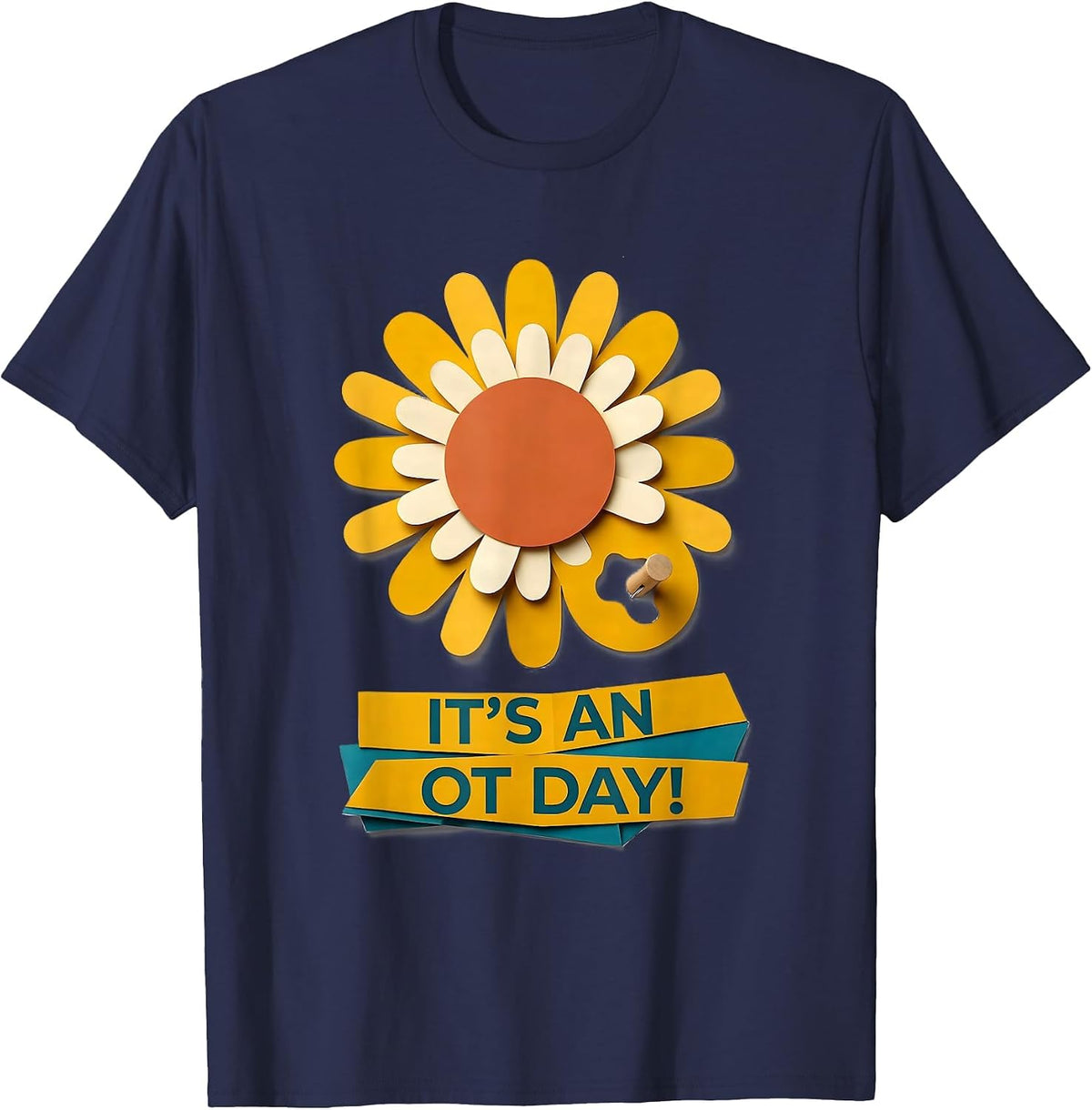 Men's It's An OT Day! Retro Occupational Therapy OT Month T-Shirt - Navy Blue