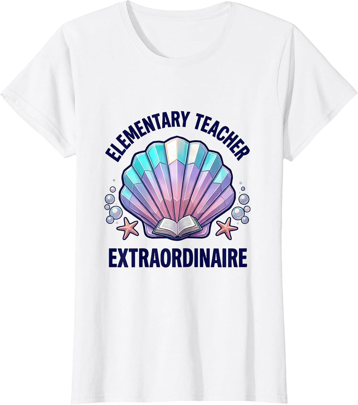 Elementary Teacher Extraordinaire Graphic Design T-Shirt - White