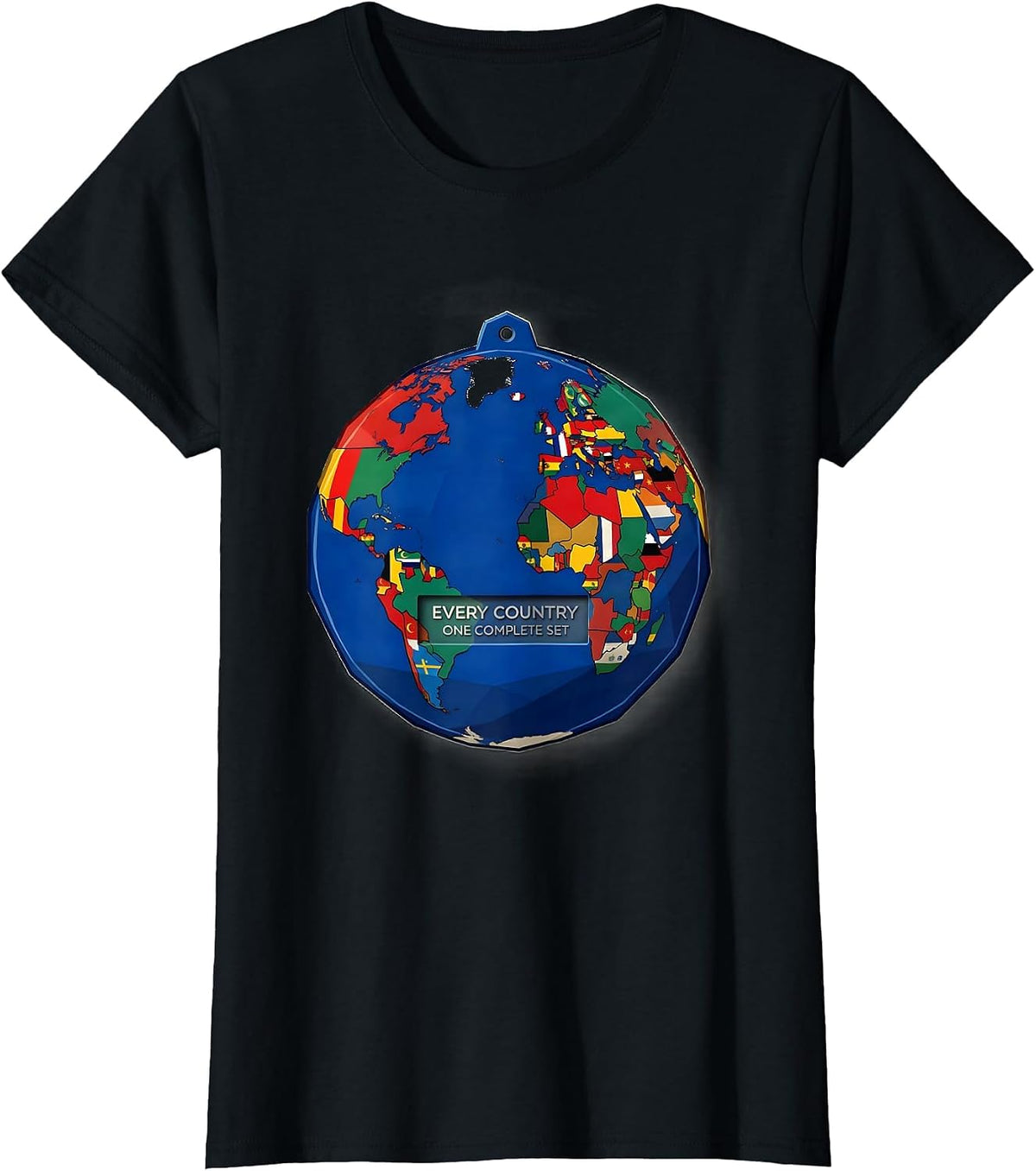 Every Country One Complete Set World Flags Geography Lover T-Shirt - Black