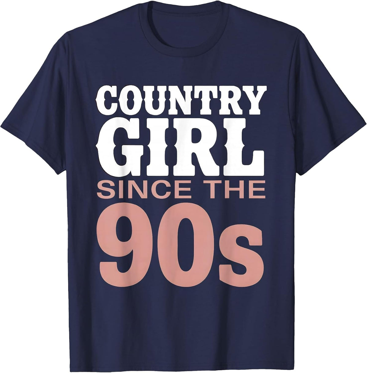 Country Girl Since The 90s Retro Design T-Shirt - Navy Blue