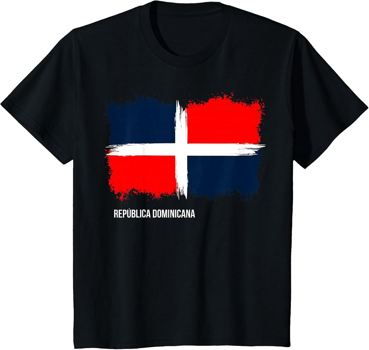 Boy, Girl, Men and Women Country Flag of Dominican Republic T-Shirt - Black