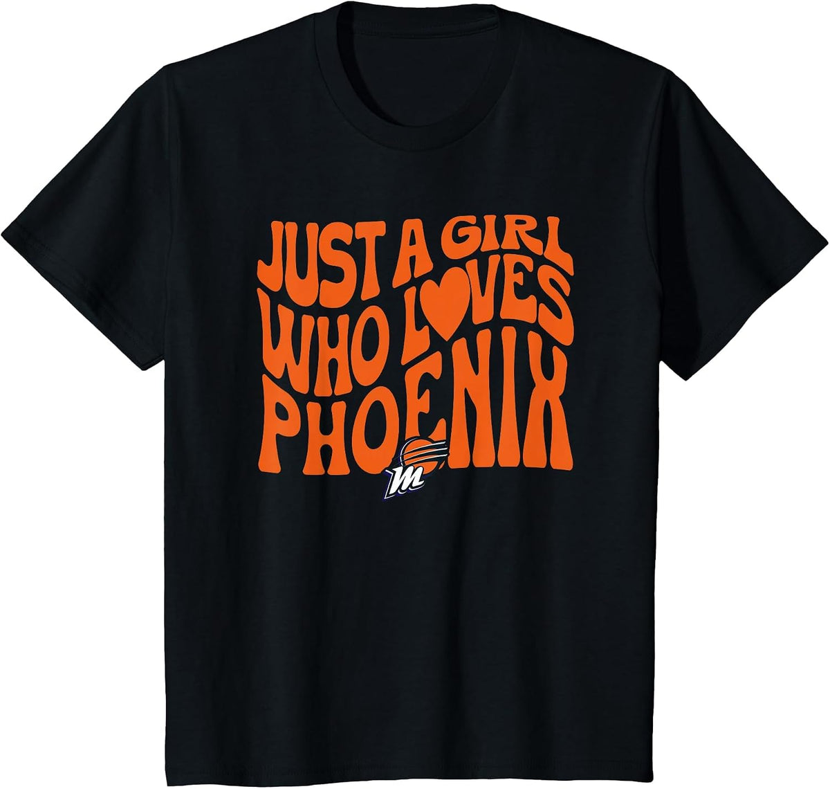 WNBA Just A Girl Who Loves Phoenix Mercury T-Shirt - Black