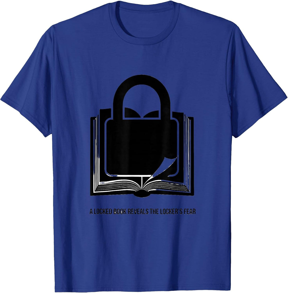 A Locked Book Reveals The Locker's Fear Librarian T-Shirt - Royal Blue