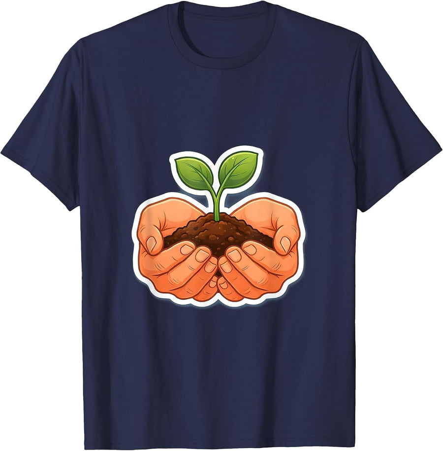 Sped Teacher Seedling Growth Graphic Design T-Shirt - Navy Blue