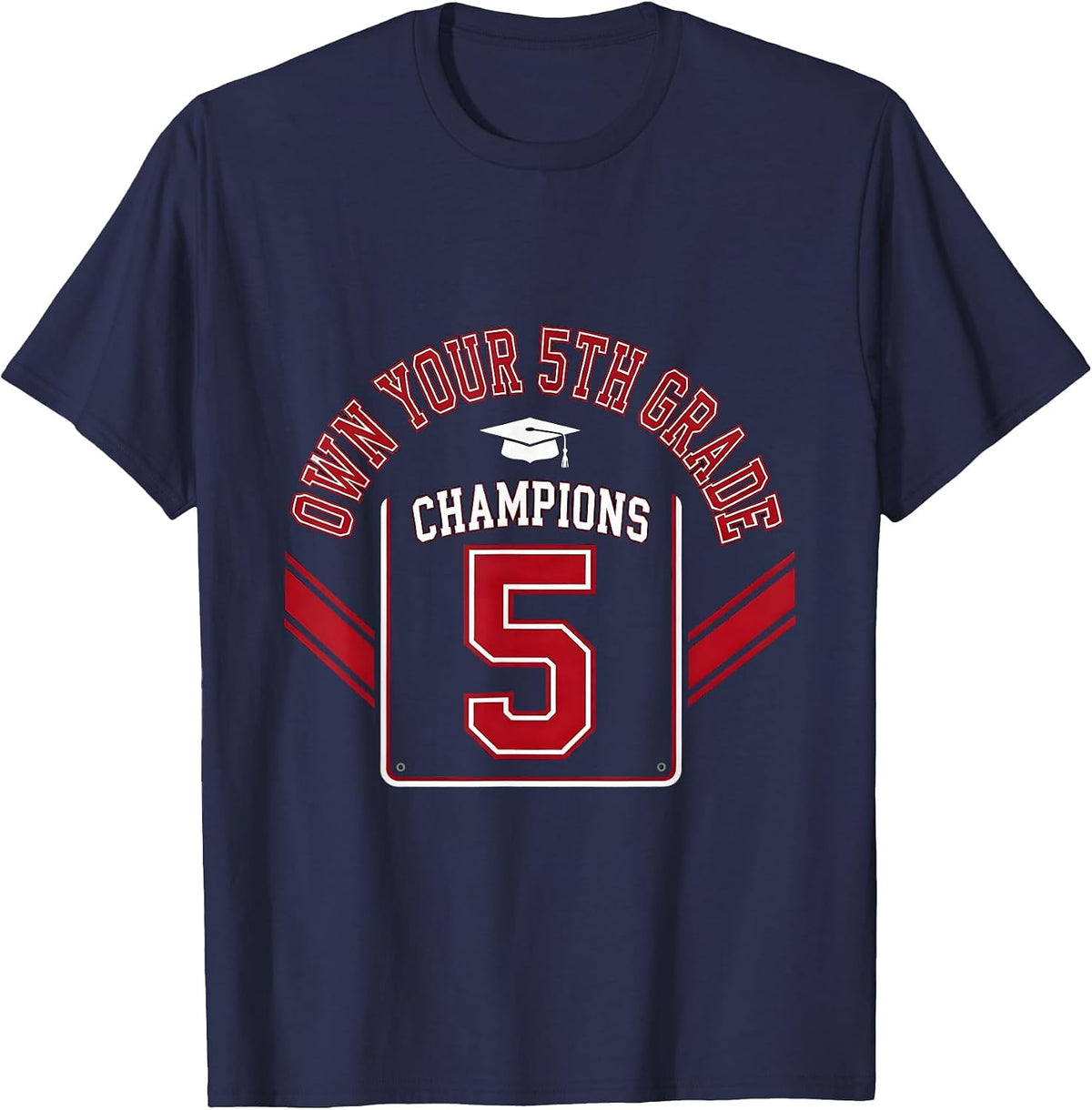 Own Your 5th Grade Retro Team Fifth Grade Back To School T-Shirt - Navy Blue