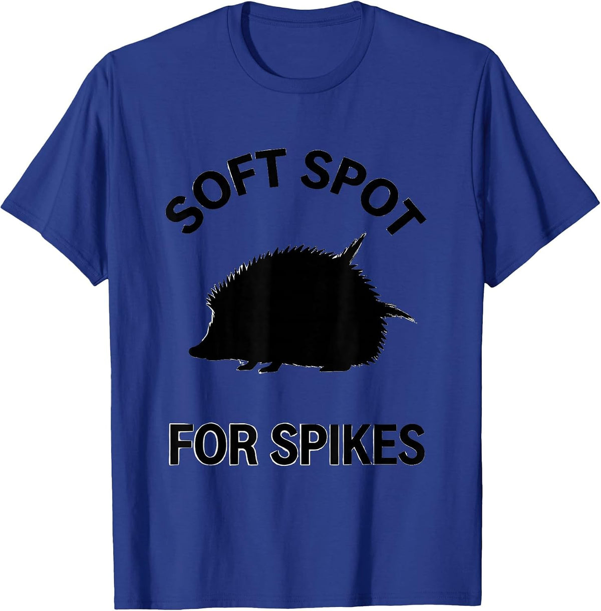Men's Soft Spot For Spikes Minimalist Hedgehog Cute Animal Lover T-Shirt - Royal Blue